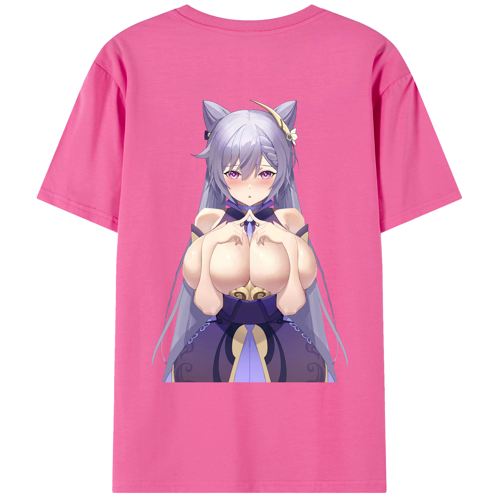 げんし神 刻晴 こくせい genshin Kokusei レディース半袖Tシャツ(バックプリント)